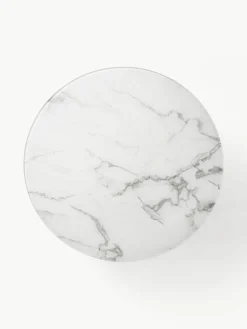 Ronde XL-salontafel Antigua met glazen tafelblad in marmerlook^Westwing Collection Clearance