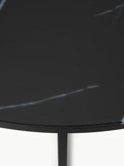 Ronde XL-salontafel Antigua met glazen tafelblad in marmerlook^Westwing Collection Best