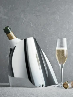 RVS champagnekoeler Indulgence in organische vorm^GEORG JENSEN Hot