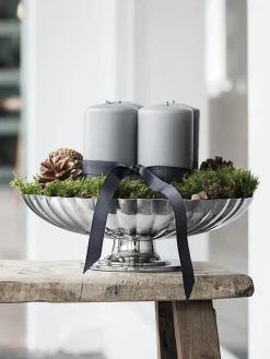 RVS serveerschaal Bernadotte met groefstructuur^GEORG JENSEN Fashion