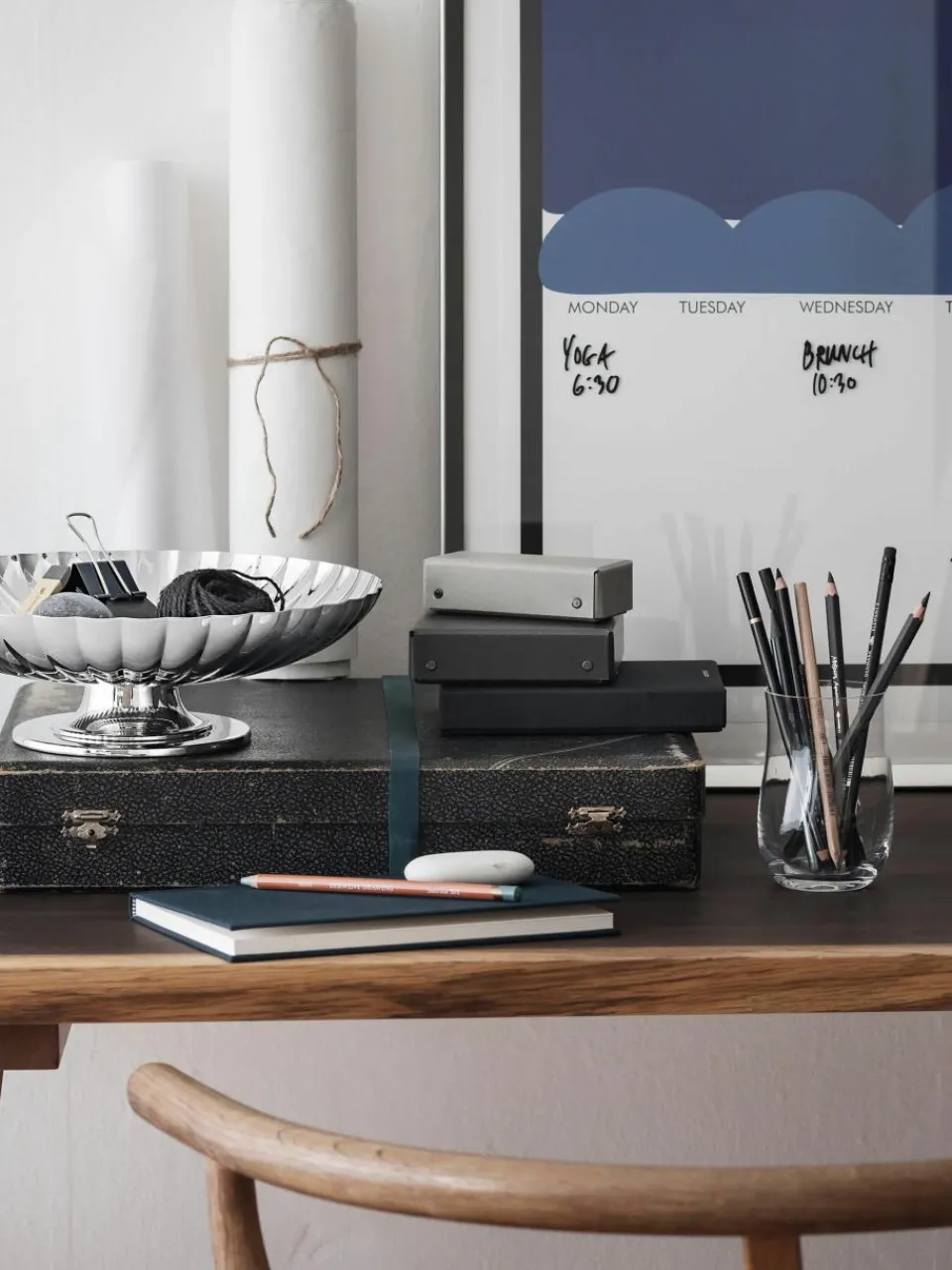 RVS serveerschaal Bernadotte met groefstructuur^GEORG JENSEN Fashion