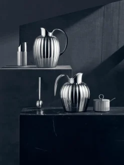RVS suikerpot Bernadotte met lepel^GEORG JENSEN New
