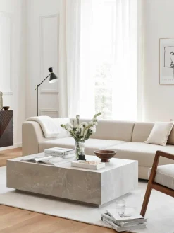 Salontafel Lesley in travertijn look^Westwing Collection Sale