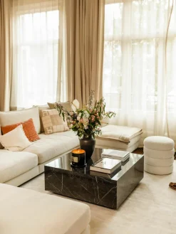 Salontafel Lesley met marmerlook^Westwing Collection Fashion