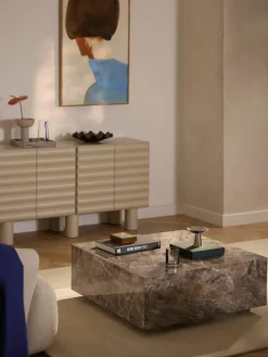 Salontafel Lesley met marmerlook^Westwing Collection Fashion