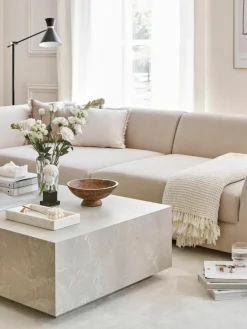 Salontafel Lesley met travertijn look^Westwing Collection Clearance