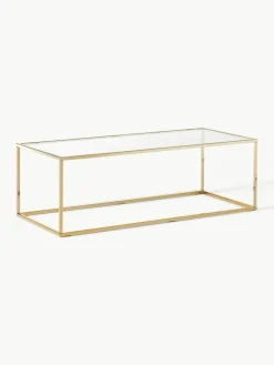 Salontafel Maya met glazen tafelblad^Westwing Collection Clearance
