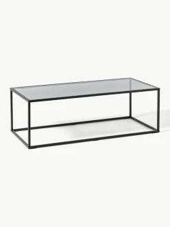 Salontafel Maya met glazen tafelblad^Westwing Collection Hot