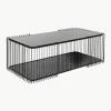 Salontafel Wire met glazen tafelblad^Kare Design Online