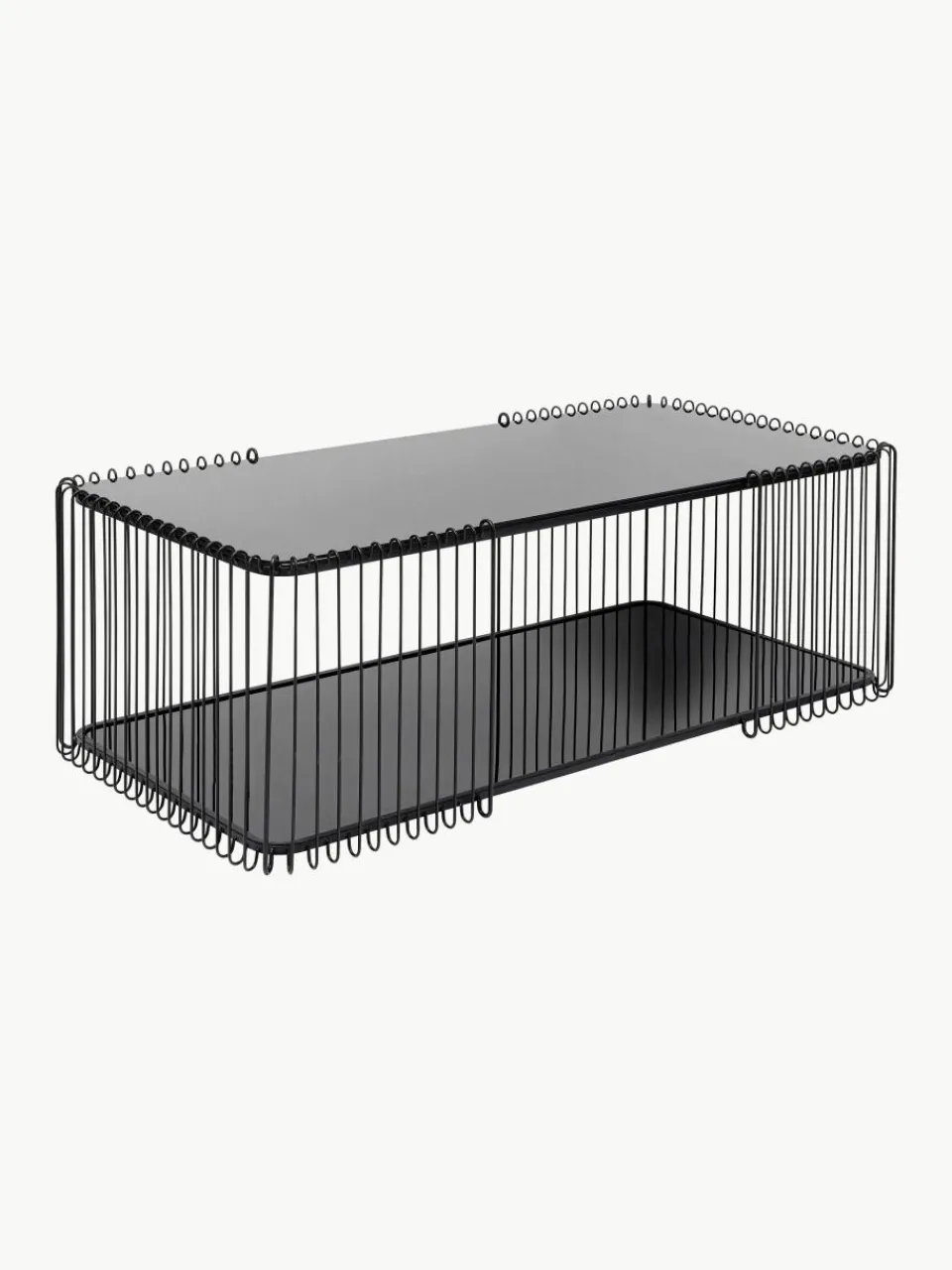Salontafel Wire met glazen tafelblad^Kare Design Online