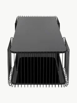 Salontafel Wire met glazen tafelblad^Kare Design Online