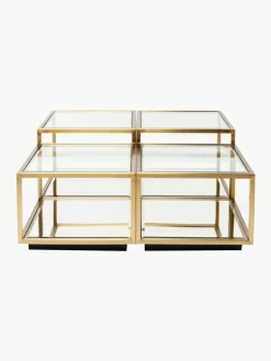 Salontafels Luigi met spiegelonderstel, set van 4^Kare Design Clearance