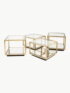 Salontafels Luigi met spiegelonderstel, set van 4^Kare Design Clearance
