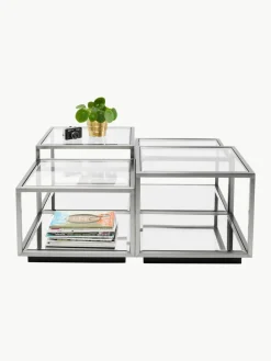 Salontafels Luigi met spiegelonderstel, set van 4^Kare Design Sale