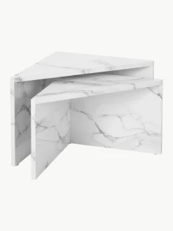 Salontafelset Vilma in marmerlook, 2-delig^Westwing Collection Discount