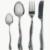 Satijnen bestekset Waverly met gehamerde handvatten, 4 personen (16-delig)^Byon Online