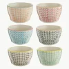 Schalen Carla met klein patroon, set van 6^Bloomingville Online