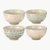 Schalen Cécile met klein patroon, set van 4^Bloomingville Discount