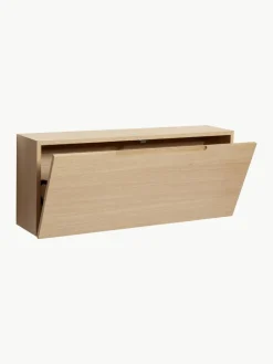 Schoenenkast Collect van eikenhout voor aan de wand^Hübsch Online