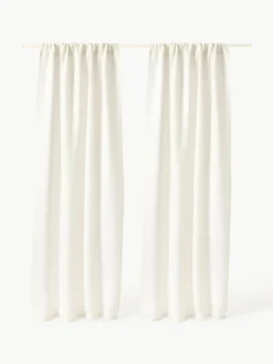 Semi-transparant gordijn Harmony met tunnelzoom, 2 stuks^Westwing Collection Online