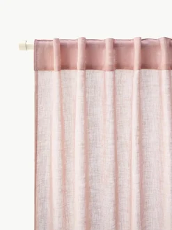 Semi-transparant gordijnen Ibiza met lusophanging, 2 stuks^Westwing Collection Best