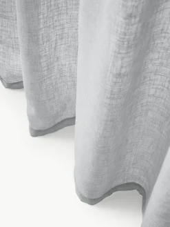 Semi-transparant gordijnen Ibiza met lusophanging, 2 stuks^Westwing Collection Sale