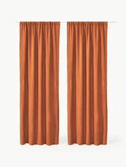 Semi-transparant mousseline gordijn Malvina met tunnelzoom, 2 stuks^Westwing Collection Fashion