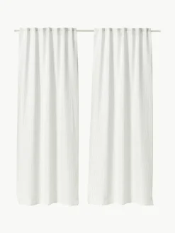 Semi-transparante gordijnen Berken met lusband, 2 stuks^Westwing Collection Online