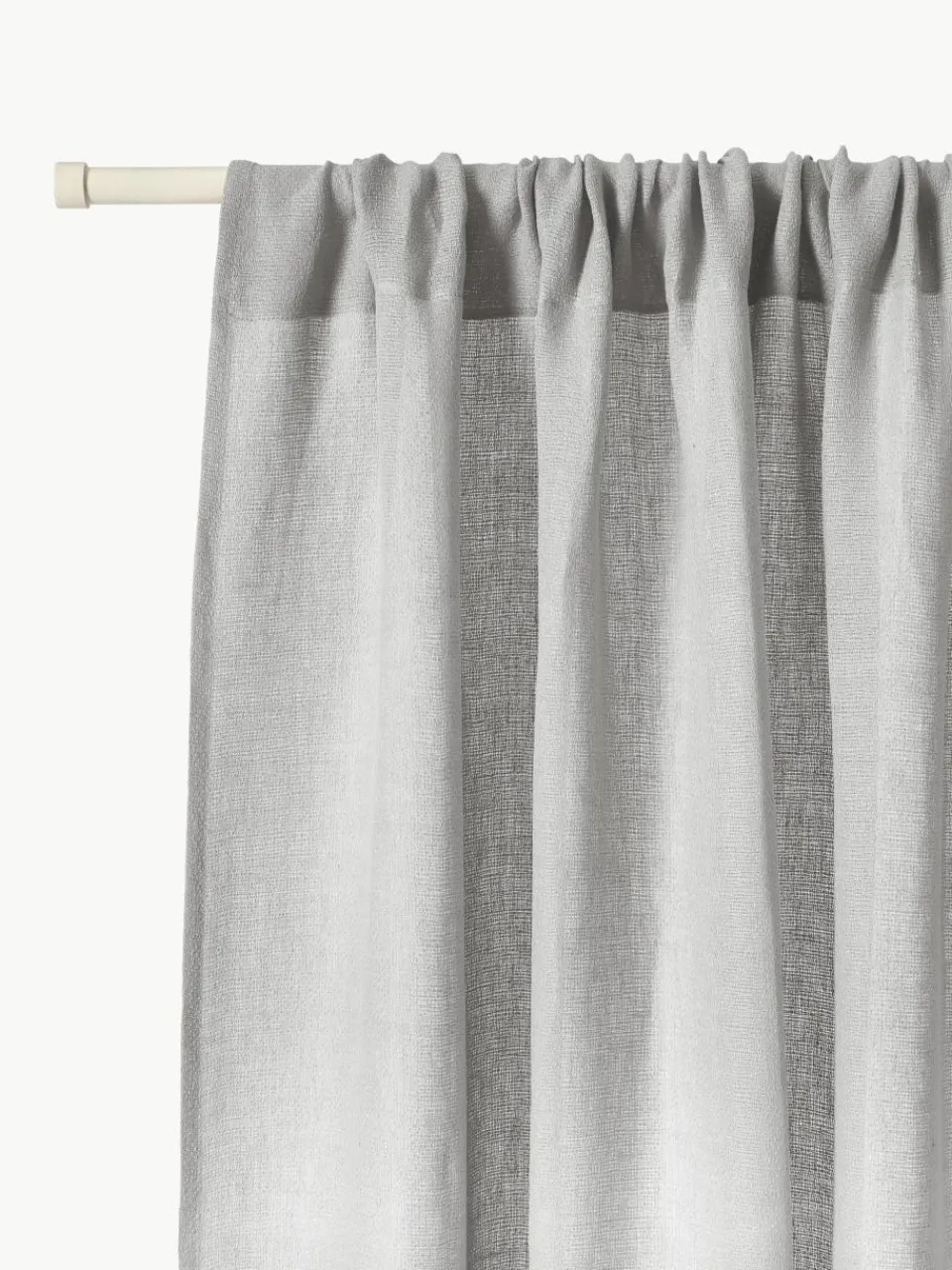 Semi-transparante gordijnen Harmony met tunnelzoom, 2 stuks^Westwing Collection Outlet