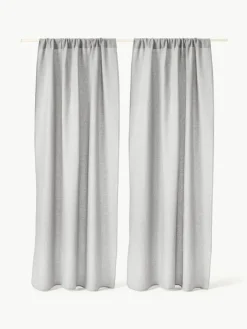 Semi-transparante gordijnen Harmony met tunnelzoom, 2 stuks^Westwing Collection Outlet