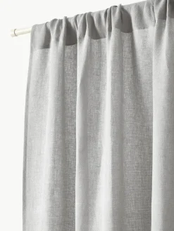 Semi-transparante gordijnen Harmony met tunnelzoom, 2 stuks^Westwing Collection Outlet