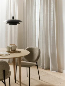 Semi-transparante gordijnen Berken met lusband, 2 stuks^Westwing Collection Sale