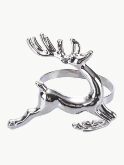 Servetringen Reindeer in zilverkleurig, 4 stuks^Villa D'Este Home Tivoli Online