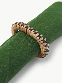 Servetringen Weave van rotan en mangohout, 4 stuks^ferm LIVING Discount