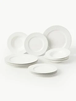 Serviesset Goya van porselein, 4 personen (12-delig)^Westwing Collection Hot