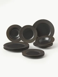Serviesset Goya van porselein, 4 personen (12-delig)^Westwing Collection Hot