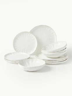 Serviesset Sali met reliëf, 4 personen (12-delig)^Westwing Collection New