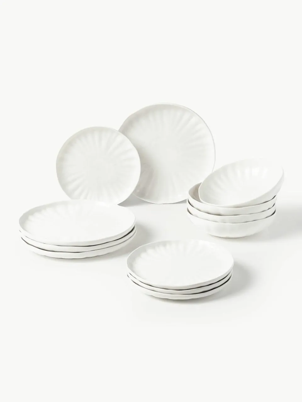 Serviesset Sali met reliëf, 4 personen (12-delig)^Westwing Collection Sale