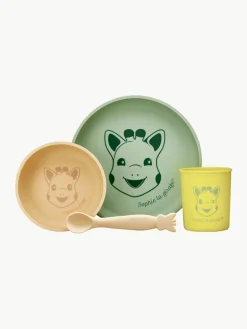 Serviesset van silicone, 4-delig^Sophie la girafe Discount
