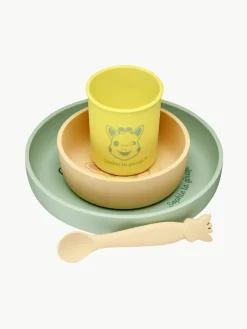Serviesset van silicone, 4-delig^Sophie la girafe Discount