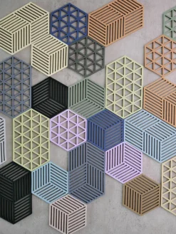 Silicone onderzetter Hexagon^Zone Denmark New