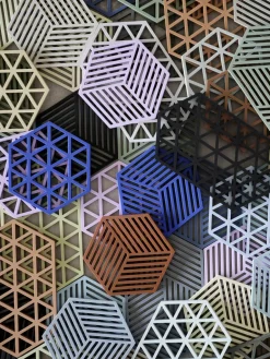 Siliconen onderzetter Triangles^Zone Denmark Best