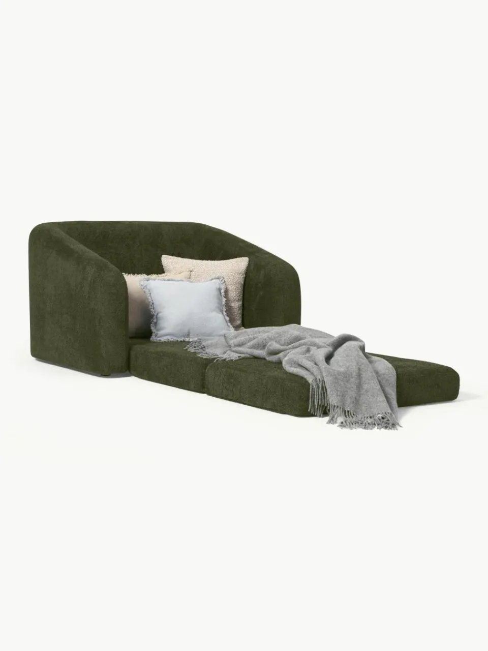 Slaapfauteuil Eliot uit teddy-bouclé^Westwing Collection Clearance