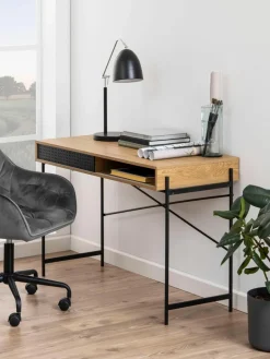 Smal bureau Angus met opbergruimte^Westwing Fashion