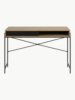 Smal bureau Angus met opbergruimte^Westwing Fashion
