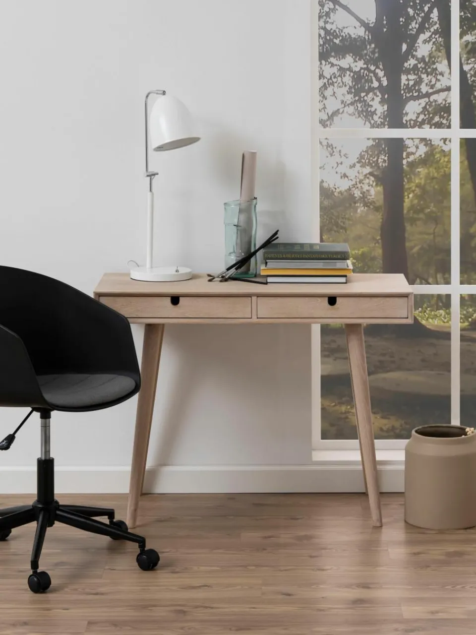 Smal bureau Century van eikenhout^Westwing Hot