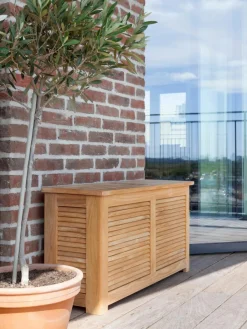 Smalle opbergkist Storage van teakhout^Cinas Outlet