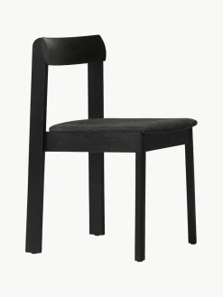 Stapelbare stoelen Blueprint van eikenhout met zitkussen, 2 stuks^Form & Refine New