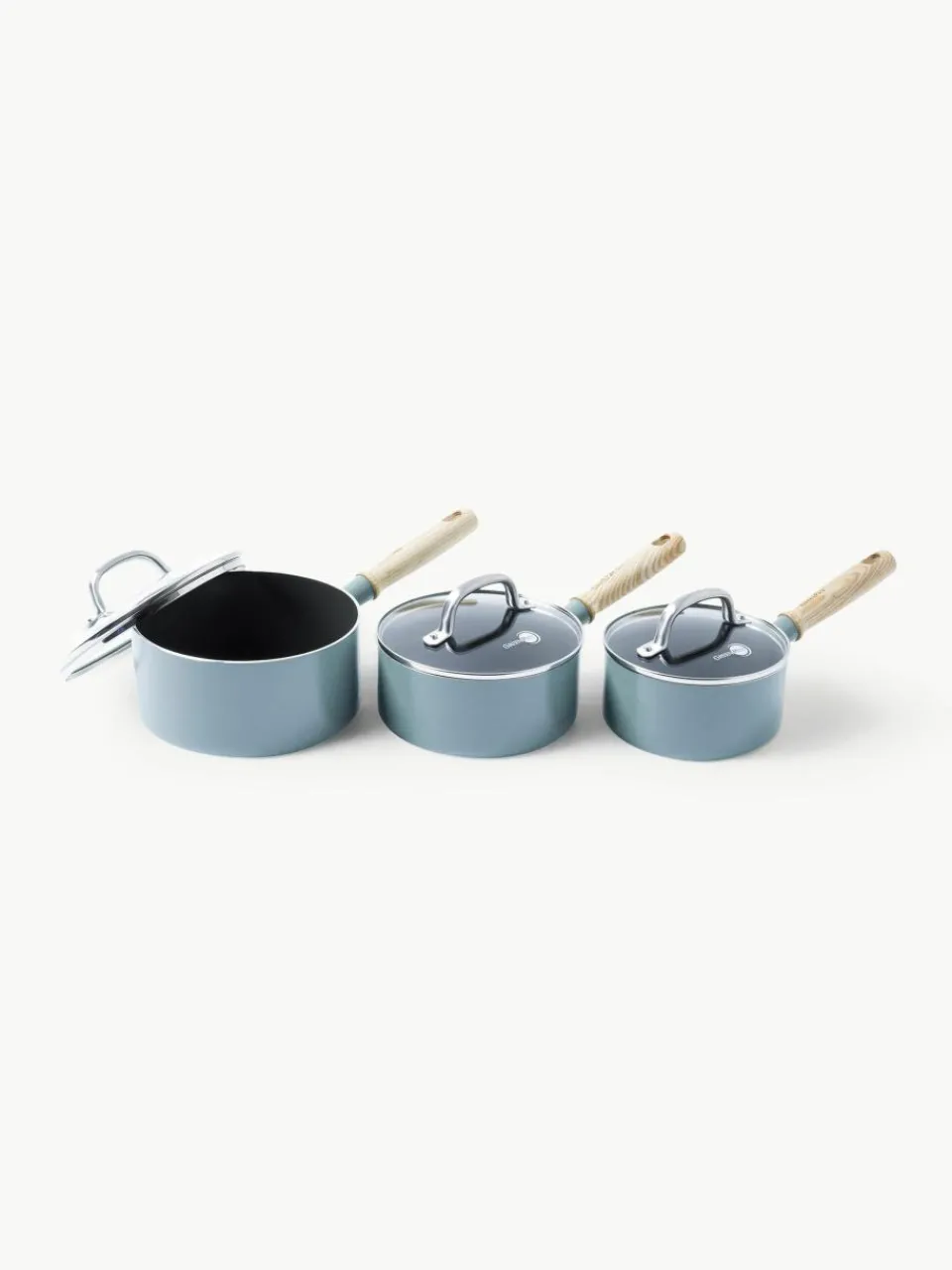 Steelpannen Mayflower met antiaanbaklaag, set van 3^GreenPan Hot