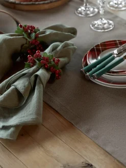 Stoffen servetten Gracie van linnen met open zoom, 2 stuks^Broste Copenhagen Clearance